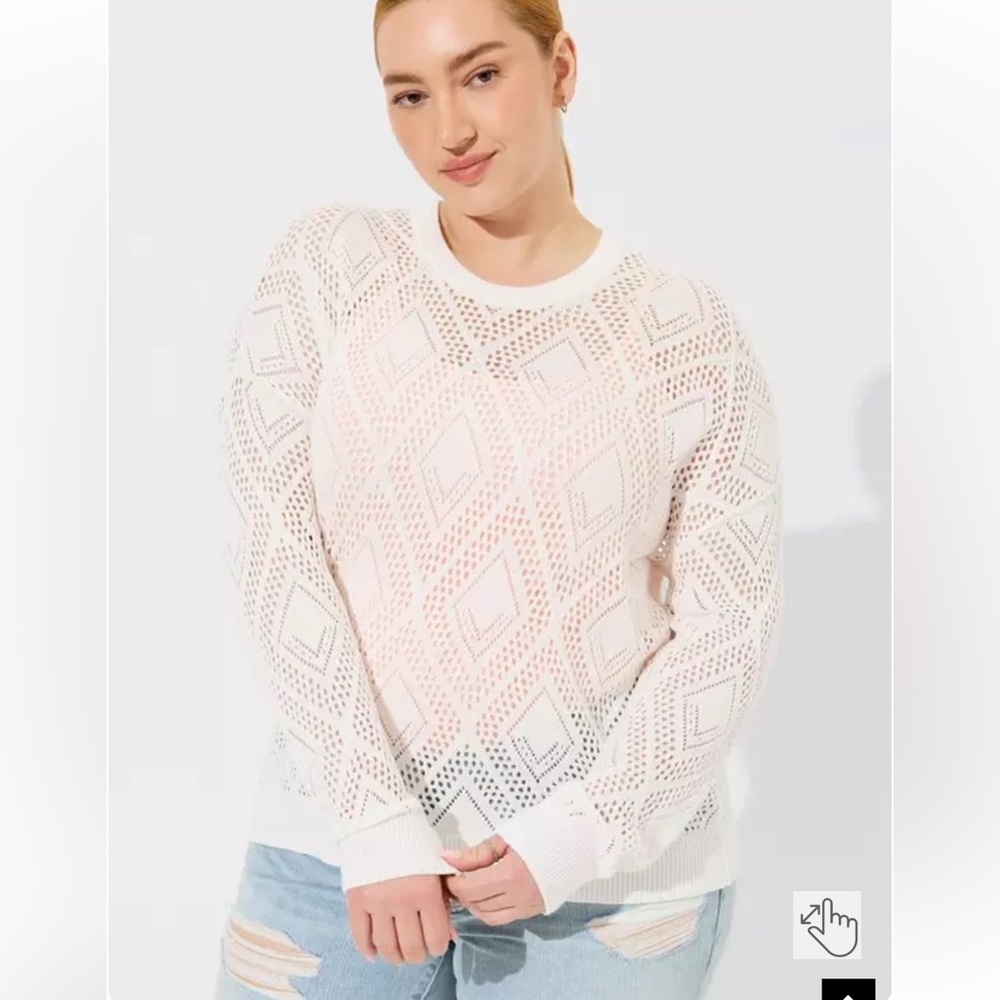 Torrid Ivory Knit Sweater size 5 - NWT